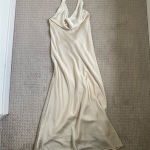 Banana Republic Cream Halter Maxi Dress